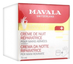 Mavala Crème de Nuit Réparatrice pour les Mains Abîmées 70 ml Mavala Crème de Nuit Réparatrice pour les Mains Abîmées 70 ml