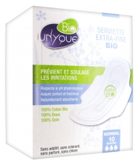 Unyque Bio 10 Serviettes Extra-Fines Normal Unyque Bio 10 Serviettes Extra-Fines Normal