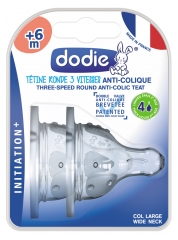Dodie 2 Round Teats 3 Flows Anti-Colic Thick Liquid + 6 Months Dodie 2 Round Teats 3 Flows Anti-Colic Thick Liquid + 6 Months