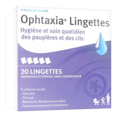 Bausch + Lomb Ophtaxia 20 Wipes