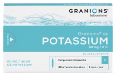 Granions de Potassium 30 Ampoules Granions de Potassium 30 Ampoules