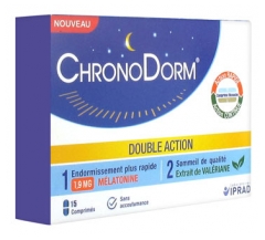 Laboratoires IPRAD ChronoDorm Double Action Melatonin 1,9 mg Baldrian 15 Tabletten Laboratoires IPRAD ChronoDorm Double Action Melatonin 1,9 mg Baldrian 15 Tabletten