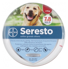 Bayer Seresto Collier Antiparasitaire Grands Chiens plus de 8 kg Bayer Seresto Collier Antiparasitaire Grands Chiens plus de 8 kg