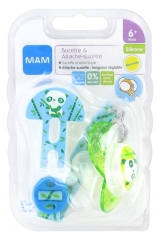 MAM Anatomic Silicone Dummy 6 Months+ and Pacifier Holder MAM Anatomic Silicone Dummy 6 Months+ and Pacifier Holder