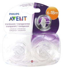 Avent 2 Orthodontic Silicone Soothers 6-18 Months Avent 2 Orthodontic Silicone Soothers 6-18 Months