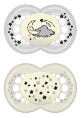 MAM Nuit Phosphorescent Anatomic Dummy 18 Months + MAM Nuit Phosphorescent Anatomic Dummy 18 Months +