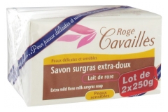 Rogé Cavaillès Savon Surgras Extra-Doux Lait de Rose Lot de 2 x 250 g Rogé Cavaillès Savon Surgras Extra-Doux Lait de Rose Lot de 2 x 250 g