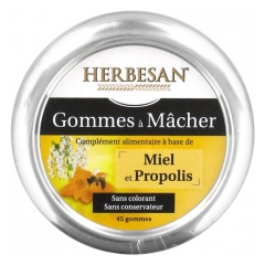 Herbesan Gommes à Mâcher Miel Propolis 45 Gommes Herbesan Gommes à Mâcher Miel Propolis 45 Gommes