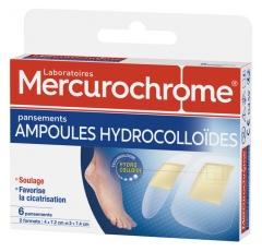 Mercurochrome Ampoules Hydrocolloïdes 6 Pansements Mercurochrome Ampoules Hydrocolloïdes 6 Pansements