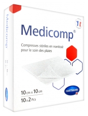 Hartmann Medicomp S 40 Compresses en Non-Tissé Stériles 10 x 10 cm 10 x 2 Pcs Hartmann Medicomp S 40 Compresses en Non-Tissé Stériles 10 x 10 cm 10 x 2 Pcs
