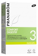 Pranarôm Oléocaps+ 3 Confort Digestif Bio 30 Capsules Pranarôm Oléocaps+ 3 Confort Digestif Bio 30 Capsules