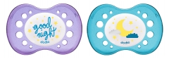 Dodie 2 Sucettes Anatomiques Nuit Silicone 18 Mois et + Dodie 2 Sucettes Anatomiques Nuit Silicone 18 Mois et +