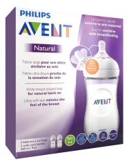 Avent Natural Biberón 260 ml 1 Mes y + Lote de 2 Avent Natural Biberón 260 ml 1 Mes y + Lote de 2