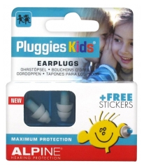 Alpine Hearing Protection Pluggies Kids Bouchons d'Oreille + Stickers Gratuits Alpine Hearing Protection Pluggies Kids Bouchons d'Oreille + Stickers Gratuits