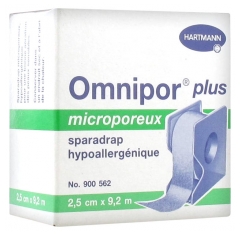 Hartmann Omnipor Plus Sparadrap Microporeux Hypoallergénique 2,5 cm x 9,2 m Hartmann Omnipor Plus Sparadrap Microporeux Hypoallergénique 2,5 cm x 9,2 m