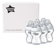 Tommee Tippee Closer to Nature 6 Biberons 260 ml 0 Mois et + Tommee Tippee Closer to Nature 6 Biberons 260 ml 0 Mois et +