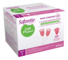 Saforelle Cup Protect 2 Coupes Menstruelles Taille 1 Saforelle Cup Protect 2 Coupes Menstruelles Taille 1