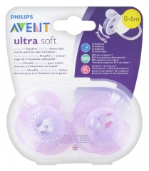 Avent 2 Orthodontic Silicone Soothers Ultra-Soft 0-6 Months Avent 2 Orthodontic Silicone Soothers Ultra-Soft 0-6 Months