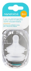 Béaba Nanobaby 2 Sauger Silikon Mittelfluss 3 Monate und Mehr Béaba Nanobaby 2 Sauger Silikon Mittelfluss 3 Monate und Mehr