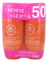 Laino Déodorant Efficacité 24H Extrait d'Agrumes Bio Lot de 2 x 50 ml Laino Déodorant Efficacité 24H Extrait d'Agrumes Bio Lot de 2 x 50 ml