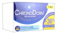 ChronoDorm Mélatonine 1 mg Lot de 2 x 30 Comprimés Sublinguaux ChronoDorm Mélatonine 1 mg Lot de 2 x 30 Comprimés Sublinguaux