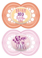 MAM 2 Anatomic Silicon Soothers Decor 6 Months and + MAM 2 Anatomic Silicon Soothers Decor 6 Months and +