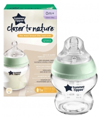Tommee Tippee Closer to Nature Anti-Colique Biberon en Verre 150 ml 0 Mois et + Tommee Tippee Closer to Nature Anti-Colique Biberon en Verre 150 ml 0 Mois et +