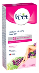 Veet Easy-Gel Wax Strips Body and Legs Normal Skins 40 Strips Veet Easy-Gel Wax Strips Body and Legs Normal Skins 40 Strips