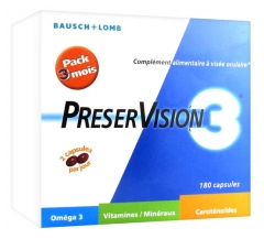 Bausch + Lomb PreserVision 3 Pack 3 Mois 180 Capsules Bausch + Lomb PreserVision 3 Pack 3 Mois 180 Capsules