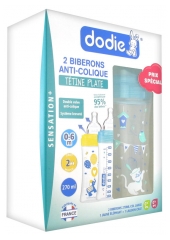 Dodie Sensation+ 270 ml Débit 2 Lot de 2 Biberons Dodie Sensation+ 270 ml Débit 2 Lot de 2 Biberons