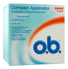 o.b. Compact Applicator 16 Tampons Super o.b. Compact Applicator 16 Tampons Super