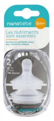 Béaba Nanobébé 2 Tétines Silicone Débit Rapide 6 Mois et + Béaba Nanobébé 2 Tétines Silicone Débit Rapide 6 Mois et +