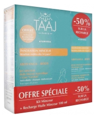 Taaj Abhyanga Kit Minceur Huile Minceur Ayurvédique 100 ml + Gant Garshan + Recharge 100 ml Taaj Abhyanga Kit Minceur Huile Minceur Ayurvédique 100 ml + Gant Garshan + Recharge 100 ml