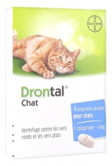 Bayer Drontal Chat Vermifuge 4 Comprimés Bayer Drontal Chat Vermifuge 4 Comprimés