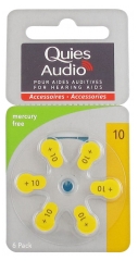 Quies Audio 6 Pilas Para Audífono Zinc Air (10) Quies Audio 6 Pilas Para Audífono Zinc Air (10)