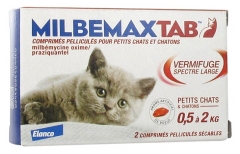 Elanco Milbemax Tablilla Desparasitador de Amplio Espectro Para Gatos 0,5 a 2 kg 2 Tablillas Elanco Milbemax Tablilla Desparasitador de Amplio Espectro Para Gatos 0,5 a 2 kg 2 Tablillas