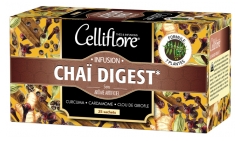 Celliflore Infusion Chaï Digest aux 7 Plantes 25 Sachets Celliflore Infusion Chaï Digest aux 7 Plantes 25 Sachets