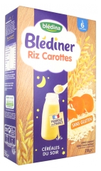 Blédina Blédîner Céréales du Soir Riz Carottes de 6 à 36 Mois 210 g Blédina Blédîner Céréales du Soir Riz Carottes de 6 à 36 Mois 210 g