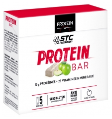 STC Nutrition Barres Protéinées Goût Pomme 5 Barres x 45 g STC Nutrition Barres Protéinées Goût Pomme 5 Barres x 45 g
