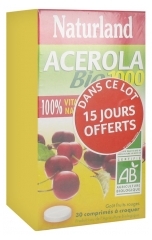 Naturland Acerola Bio 1000 2 x 30 Tablets to Crunch Naturland Acerola Bio 1000 2 x 30 Tablets to Crunch