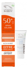 Laboratoires de Biarritz Alga Maris Spray Solaire Visage et Corps SPF 50+ Bio 150 ml + Fluide Après Soleil Bio 30 ml Offert Laboratoires de Biarritz Alga Maris Spray Solaire Visage et Corps SPF 50+ Bio 150 ml + Fluide Après Soleil Bio 30 ml Offert