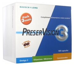 Bausch + Lomb PreserVision 3 Pack 3 Mois 180 Capsules