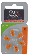 Quies Audio 6 Zink-Luft-Batterien für Hörhilfen Quies Audio 6 Zink-Luft-Batterien für Hörhilfen
