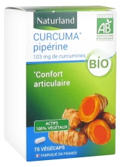 Naturland Curcuma Pipérine Bio 75 Végécaps Naturland Curcuma Pipérine Bio 75 Végécaps