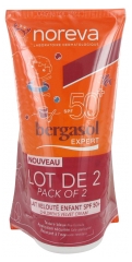 Noreva Bergasol Expert Lait Velouté Enfant SPF50+ Lot de 2 x 150 ml Noreva Bergasol Expert Lait Velouté Enfant SPF50+ Lot de 2 x 150 ml