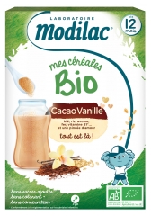 Modilac Mes Céréales Bio Dès 12 Mois Cacao Vanille 250 g Modilac Mes Céréales Bio Dès 12 Mois Cacao Vanille 250 g