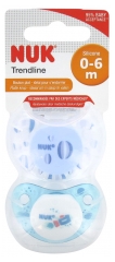 NUK Trendline 2 Silicone Soothers 0-6 Months NUK Trendline 2 Silicone Soothers 0-6 Months