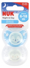 NUK Night & Day 2 Sucettes Silicone 6-18 Mois NUK Night & Day 2 Sucettes Silicone 6-18 Mois