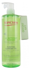 Topicrem AC Purifying Cleansing Gel 400 ml + Matifying Care 5 ml Free Topicrem AC Purifying Cleansing Gel 400 ml + Matifying Care 5 ml Free