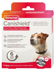 Beaphar Canishield Collier Petits et Moyens Chiens 2 Colliers